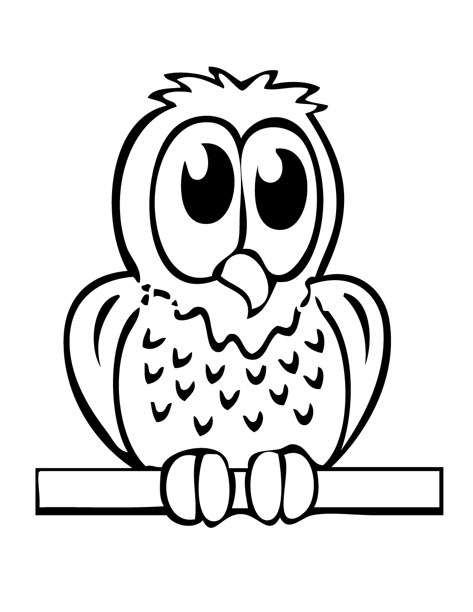 easy owl coloring pages for kids Coloring4free