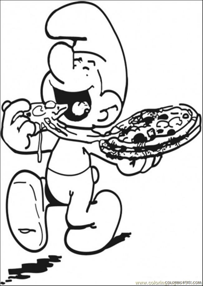 eating pizza coloring pages Coloring4free