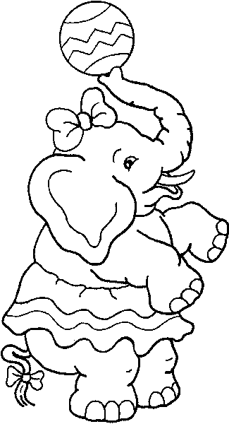elephant circus coloring pages Coloring4free