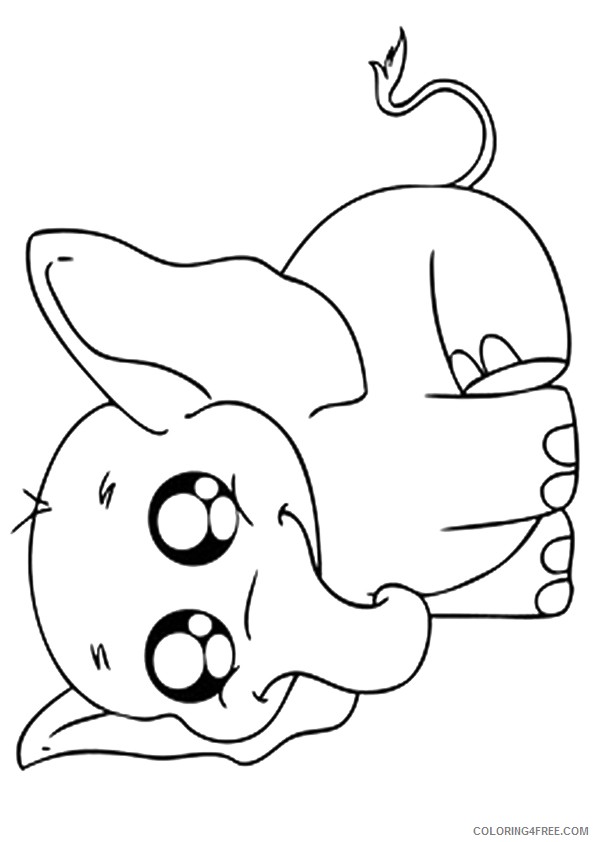 elephant coloring pages cute baby elephant Coloring4free