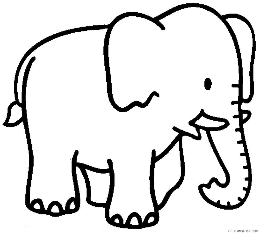 elephant coloring pages for preschooler Coloring4free