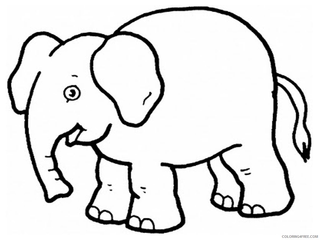 elephant coloring pages for toddler Coloring4free