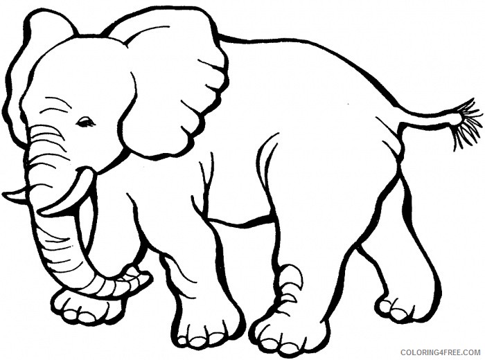 elephant coloring pages printable Coloring4free