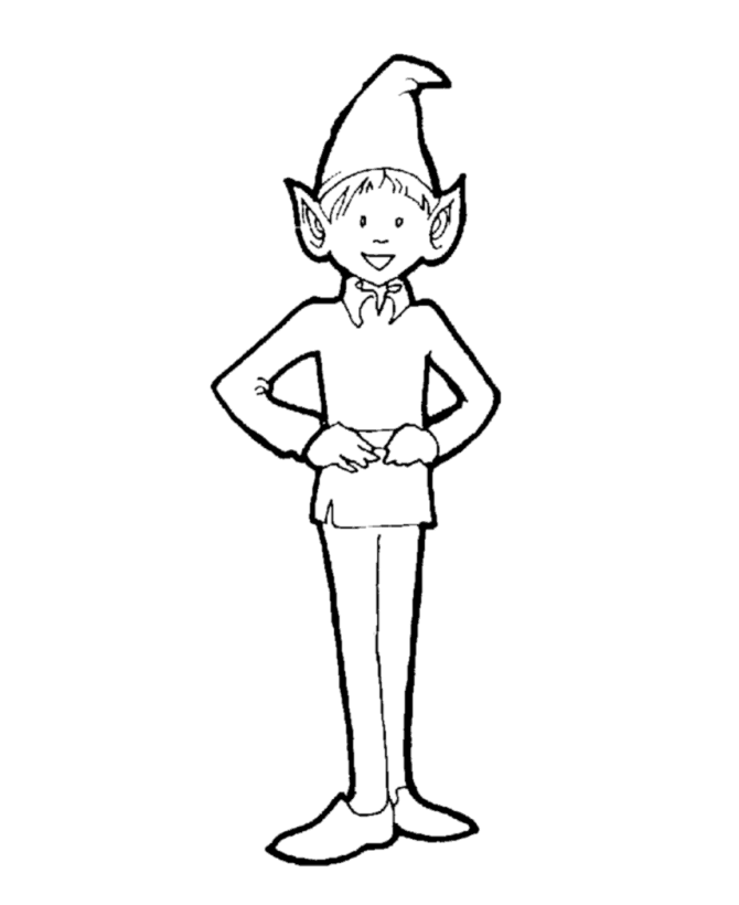 elf coloring pages for preschooler Coloring4free
