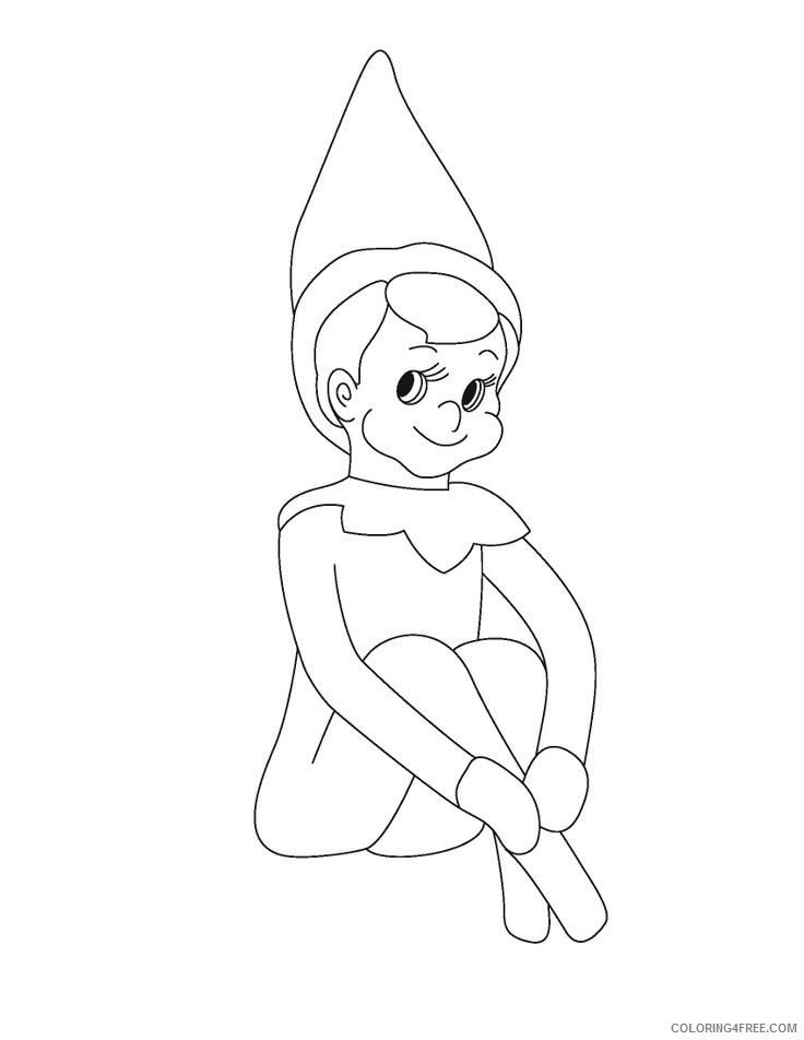 elf coloring pages for toddler Coloring4free