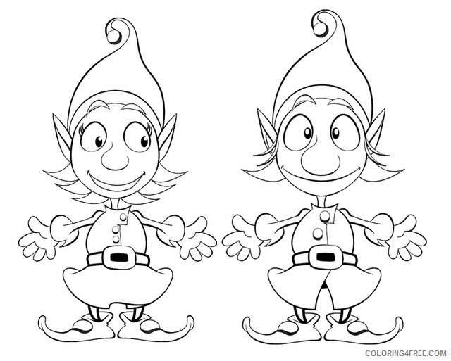 elf coloring pages free to print Coloring4free