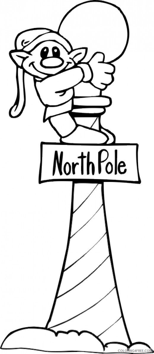 elf coloring pages north pole Coloring4free