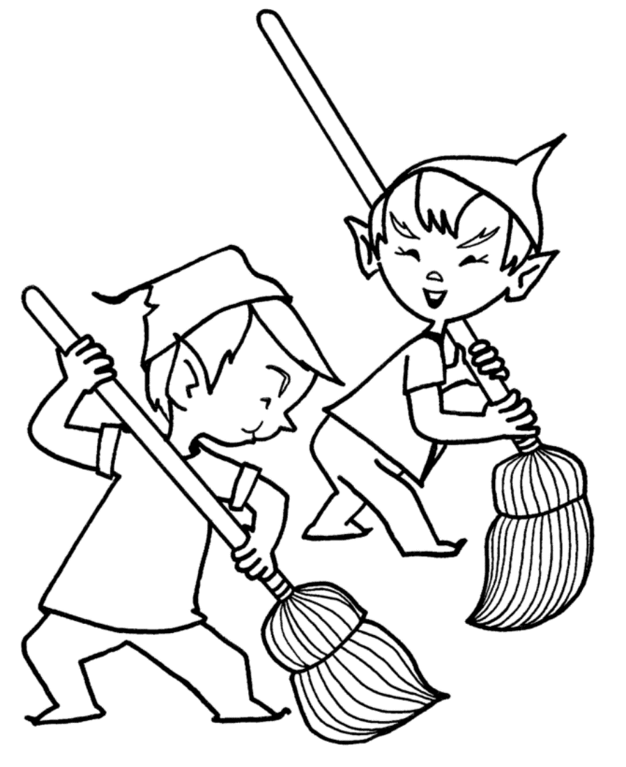 elf coloring pages printable free Coloring4free