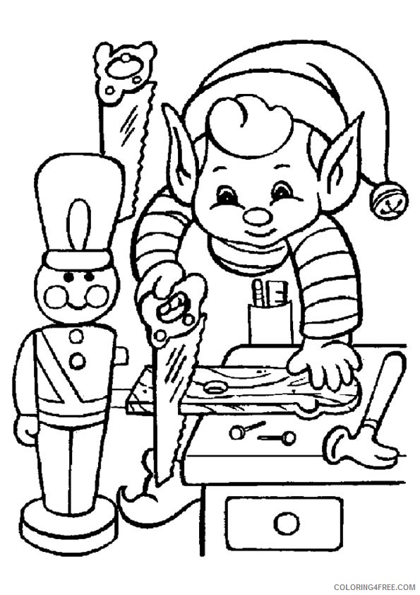 elf making nutcracker coloring pages Coloring4free