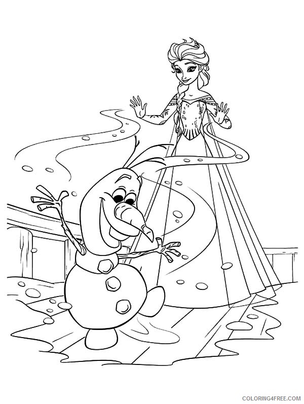 elsa and olaf coloring pages Coloring4free