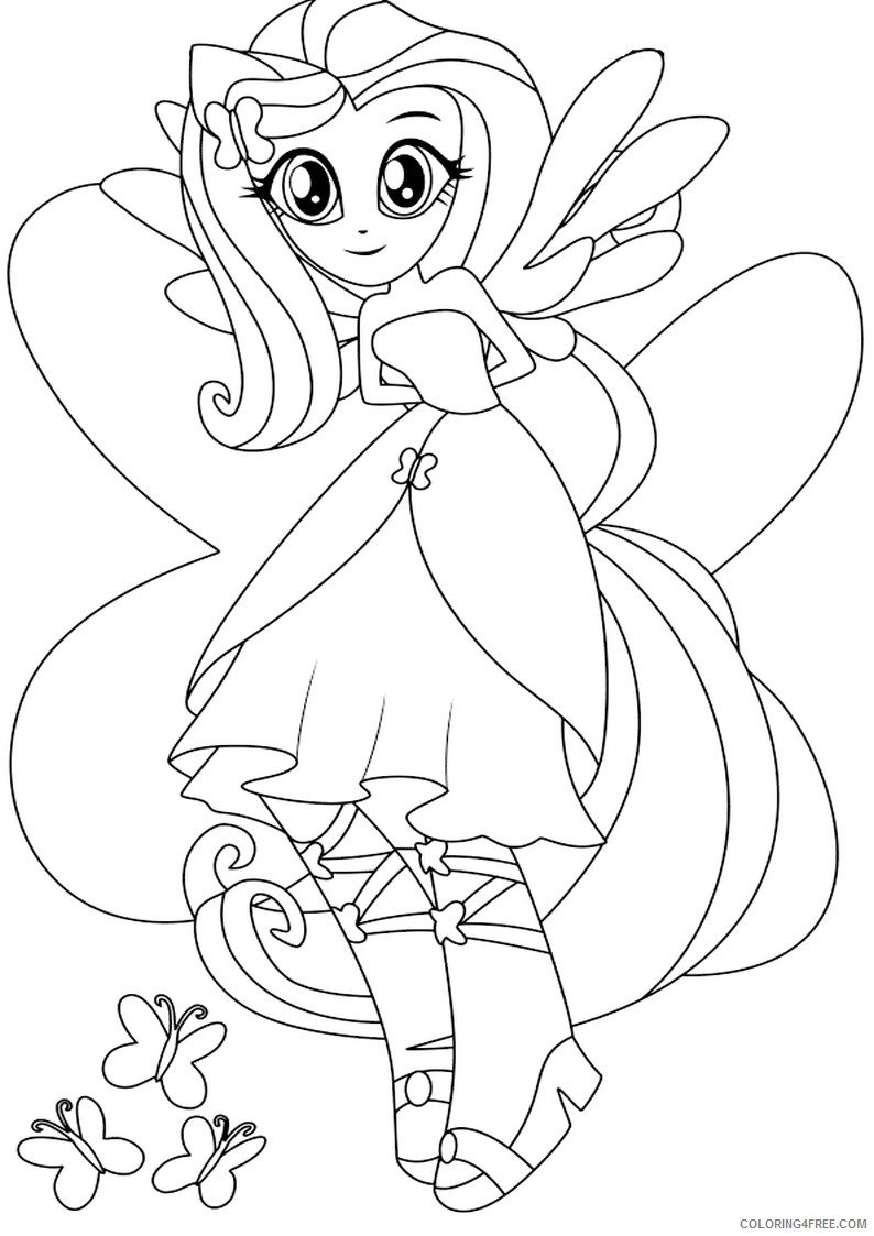 equestria girls fluttershy coloring pages Coloring4free