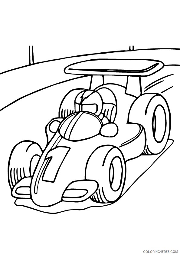f1 race car coloring pages for kids Coloring4free