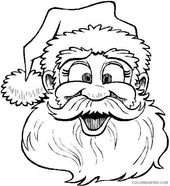 face of santa claus coloring pages Coloring4free
