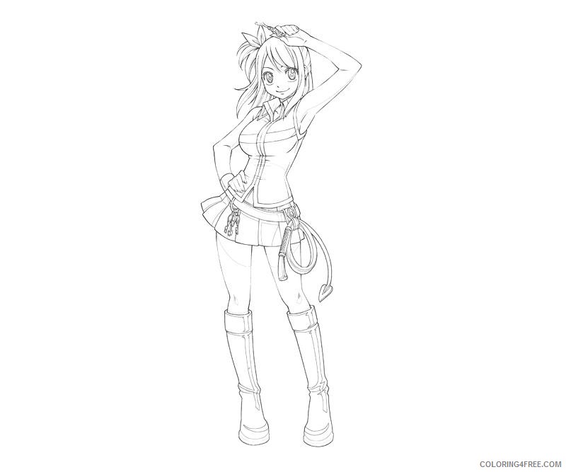 fairy tail coloring pages lucy Coloring4free
