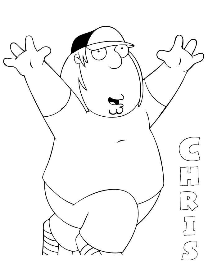 family guy coloring pages chris Coloring4free
