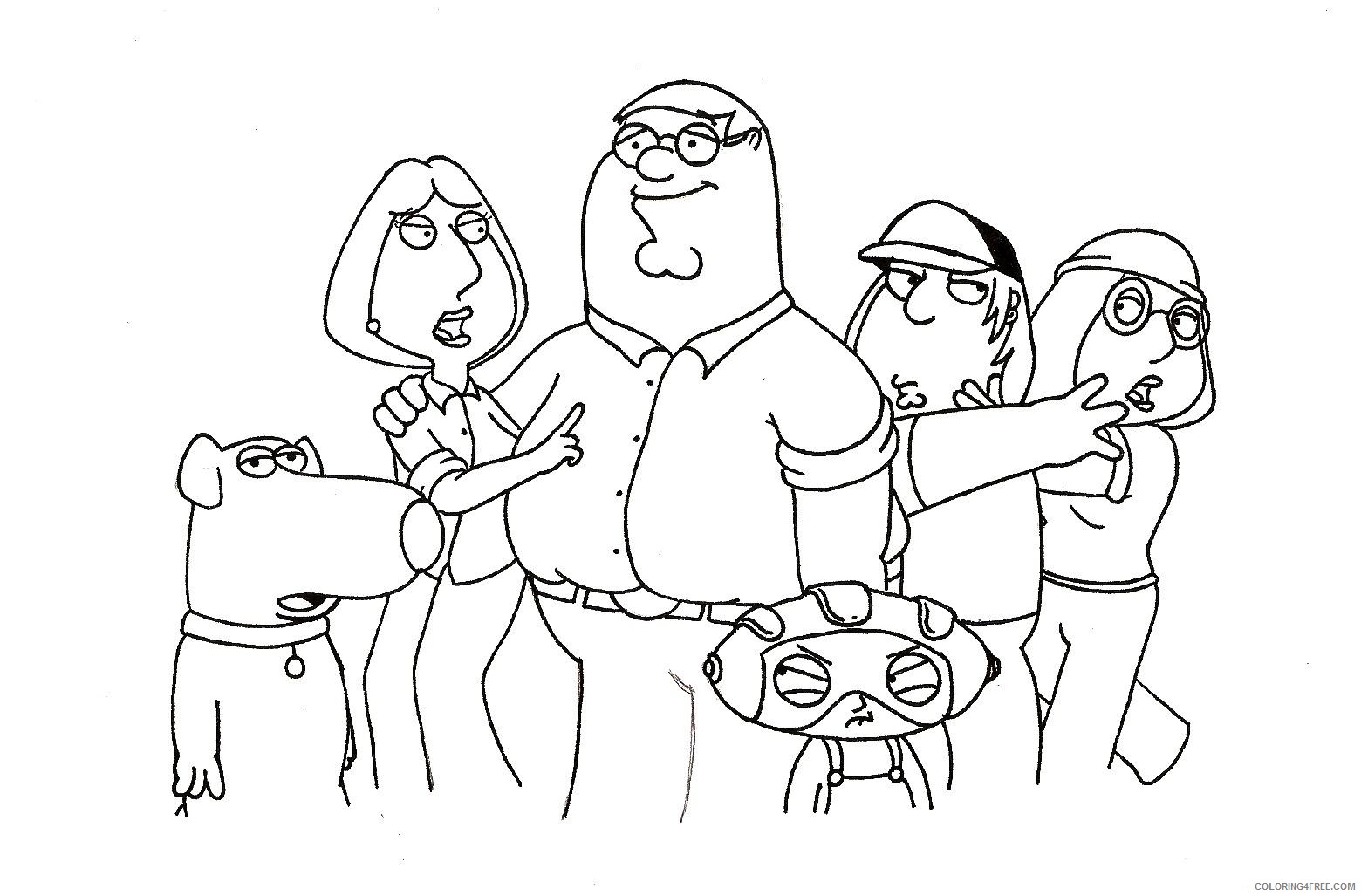 family guy coloring pages free to print Coloring4free