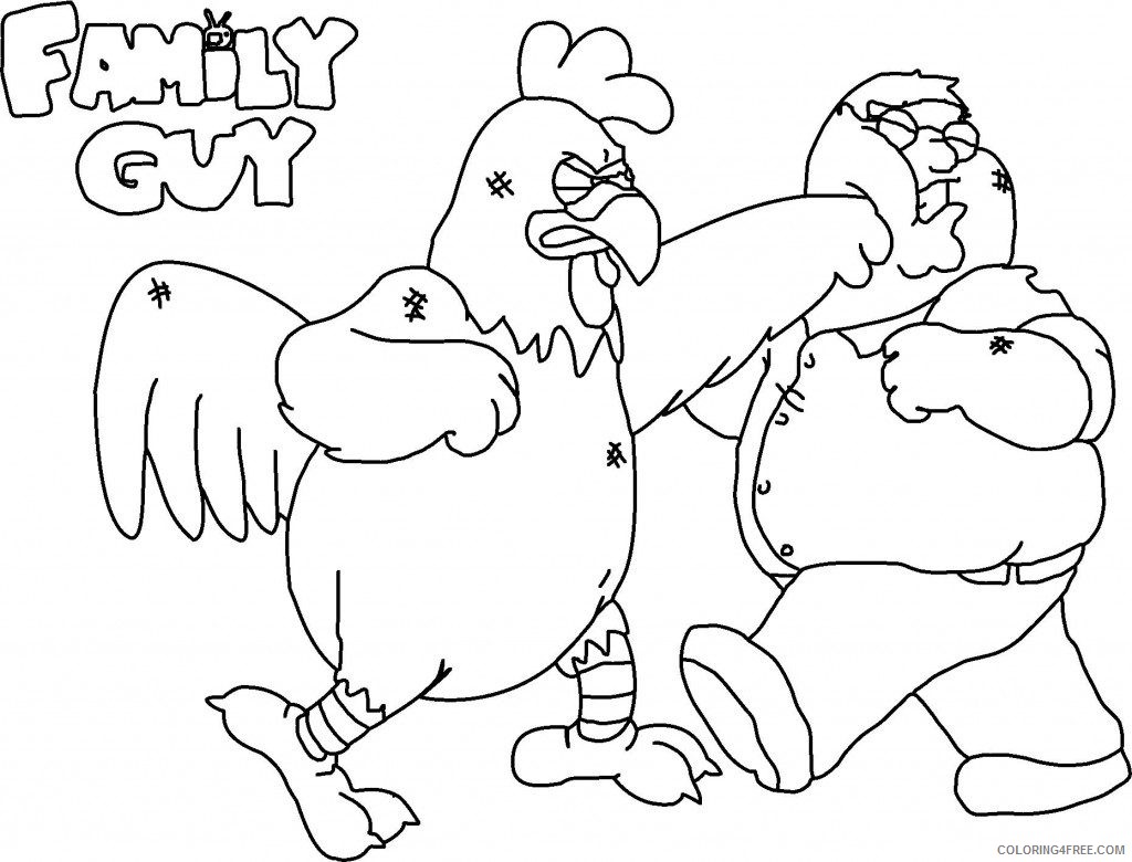 family guy coloring pages peter vs chicken Coloring4free