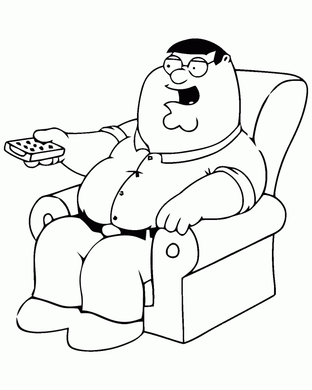 family guy coloring pages peter watching tv Coloring4free