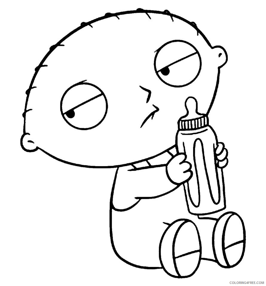 family guy coloring pages stewie with milk Coloring4free