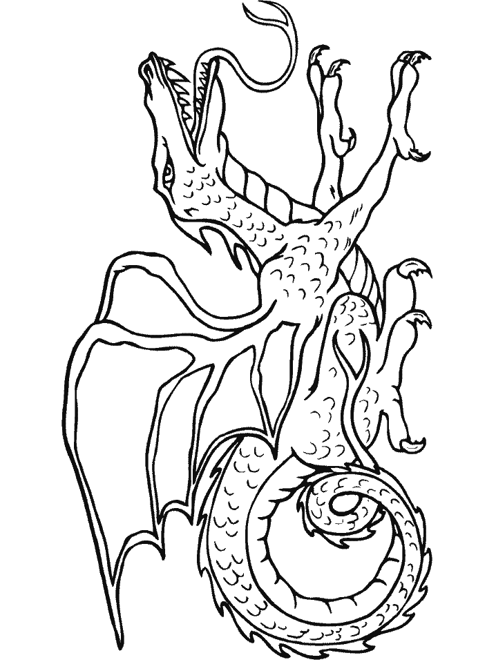 fantasy coloring pages dragon Coloring4free