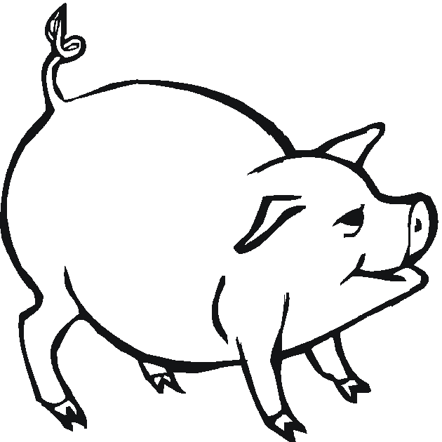 farm animal coloring pages pig Coloring4free