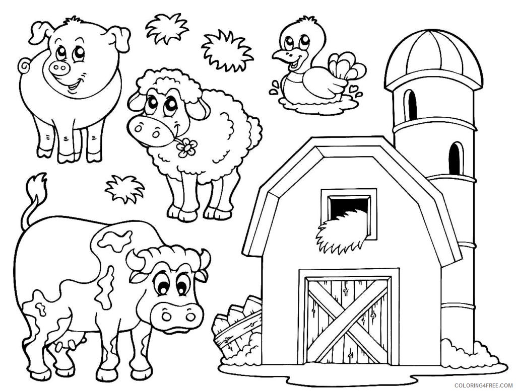 farm animal coloring pages printable Coloring4free