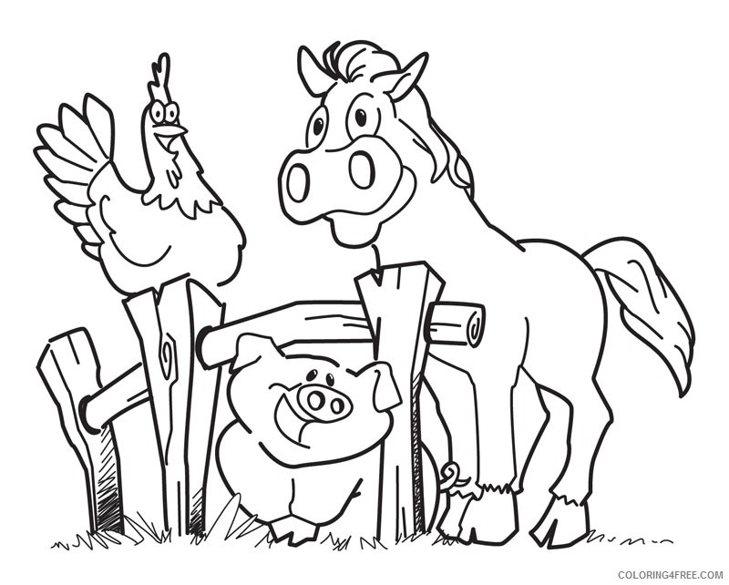 farm animal coloring pages to print Coloring4free
