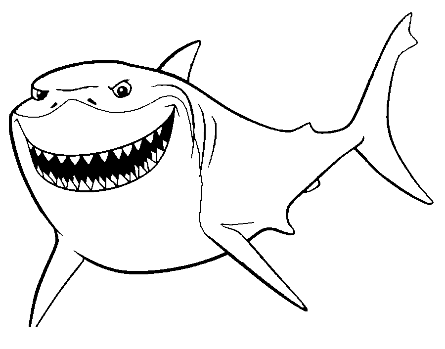 finding nemo coloring pages bruce Coloring4free