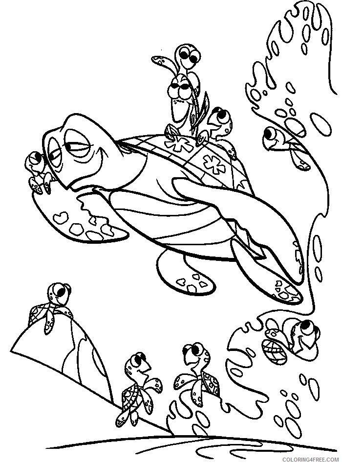 finding nemo coloring pages crush the sea turtle Coloring4free