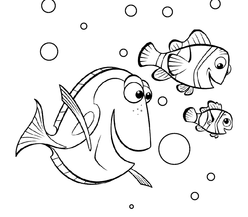 finding nemo coloring pages dory marlin nemo Coloring4free