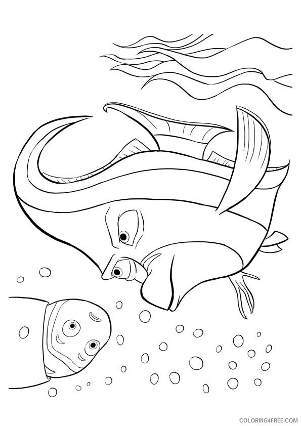 finding nemo coloring pages gill Coloring4free