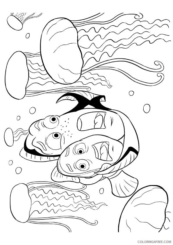 finding nemo coloring pages marlin dory jellyfish Coloring4free