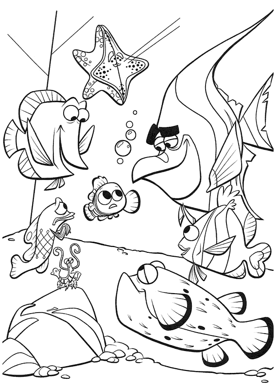 finding nemo coloring pages nemo and friends Coloring4free