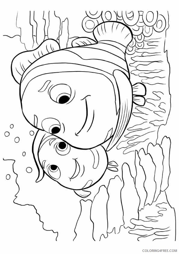 finding nemo coloring pages nemo and marlin Coloring4free