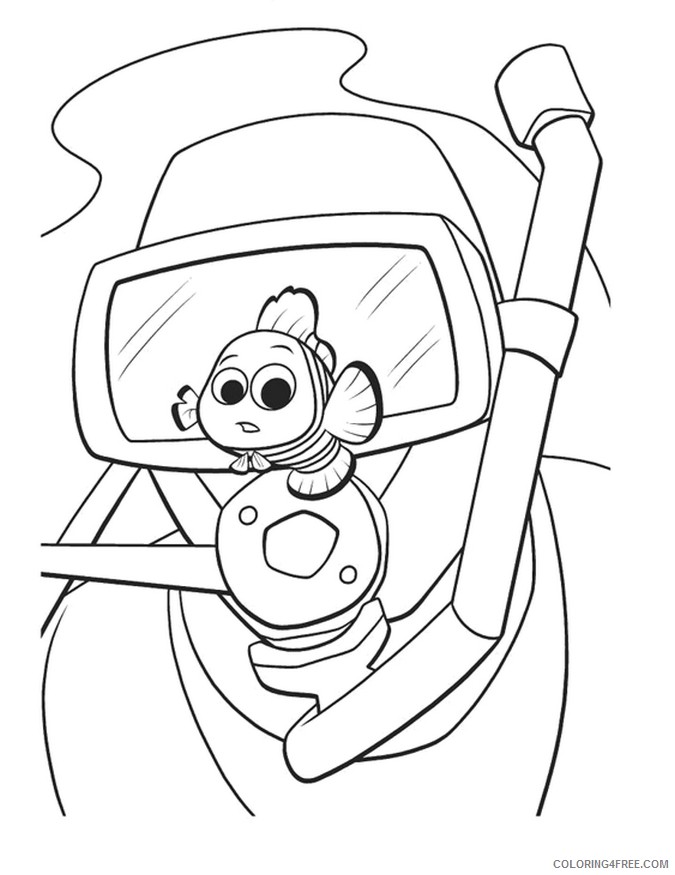 finding nemo coloring pages nemo catched by sherman Coloring4free