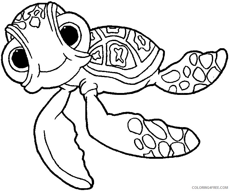 finding nemo coloring pages squirt Coloring4free