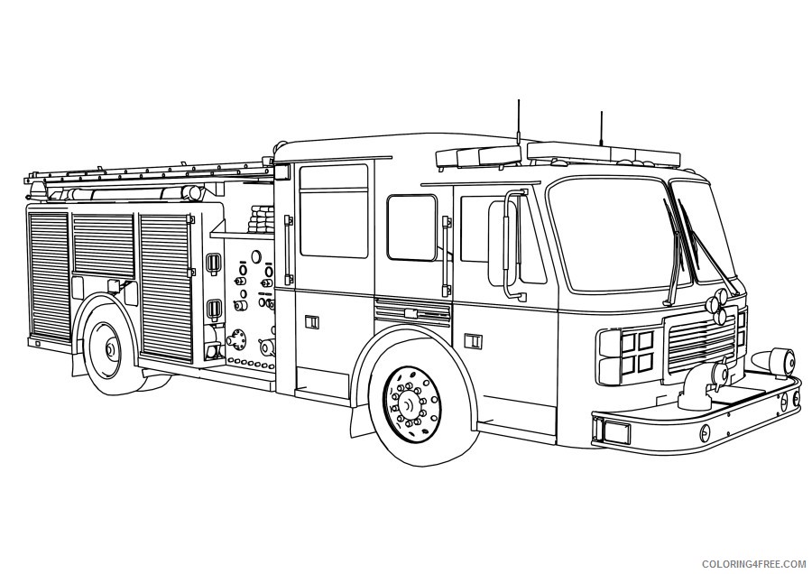 fire truck coloring pages for boys Coloring4free
