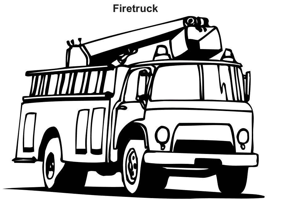 fire truck coloring pages for kids 2 Coloring4free