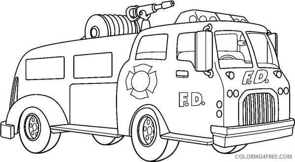 fire truck coloring pages for kindergarten Coloring4free