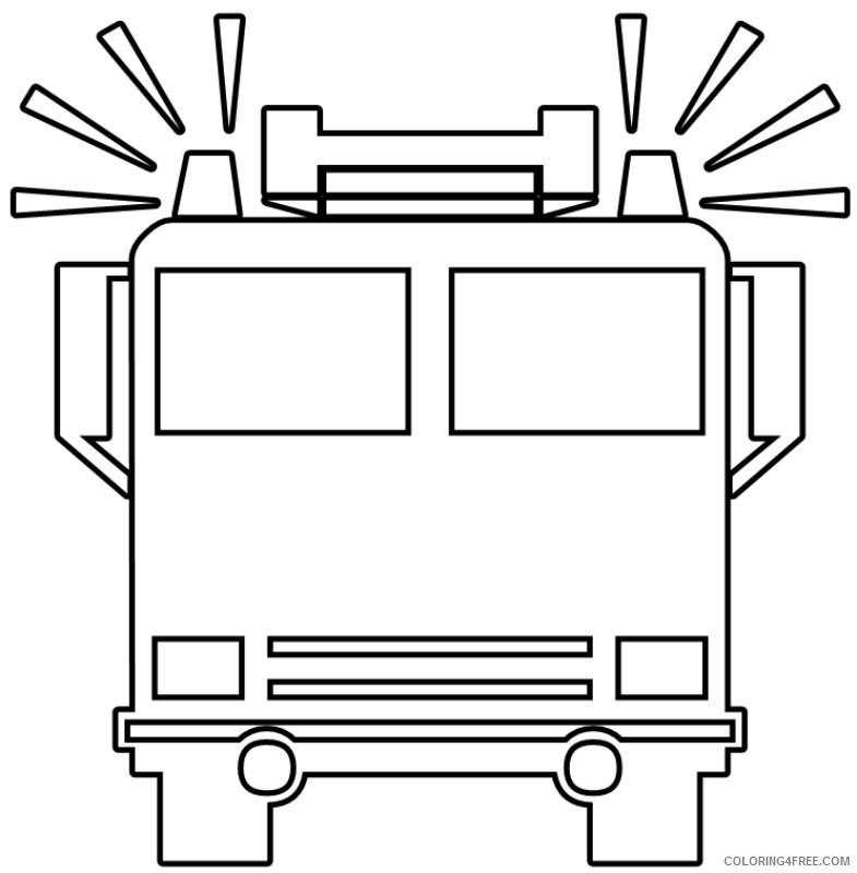 fire truck coloring pages for preschool Coloring4free