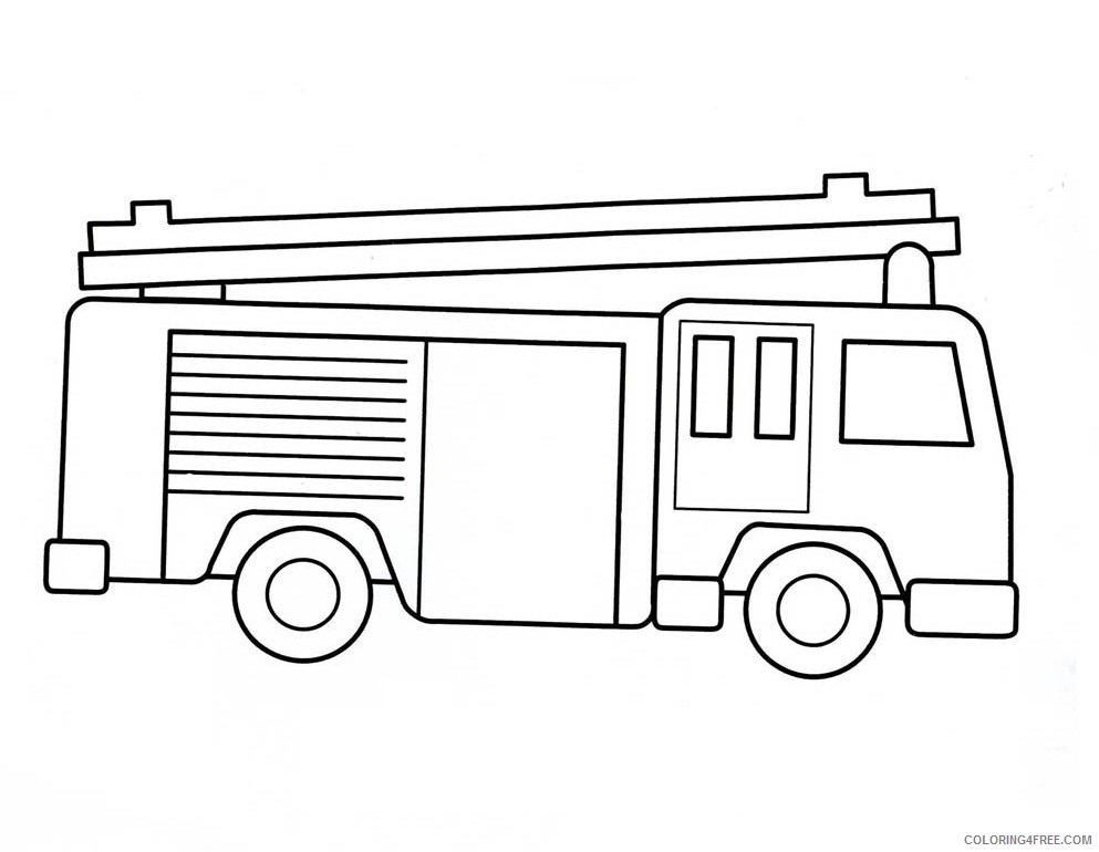 fire truck coloring pages for preschooler Coloring4free