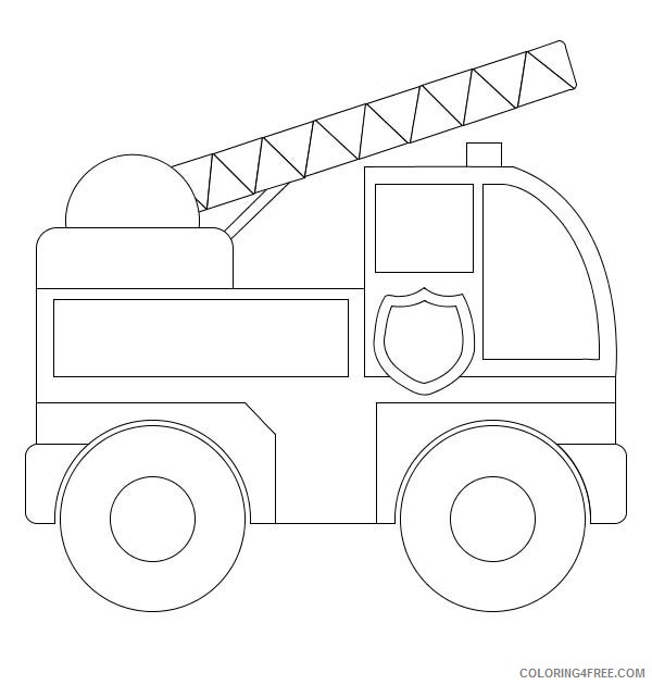 fire truck coloring pages for toddler Coloring4free