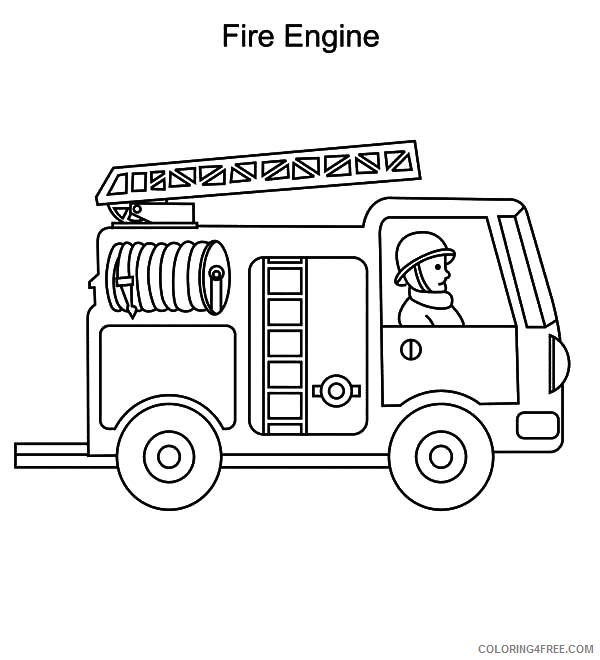 fire truck coloring pages for toddlers Coloring4free