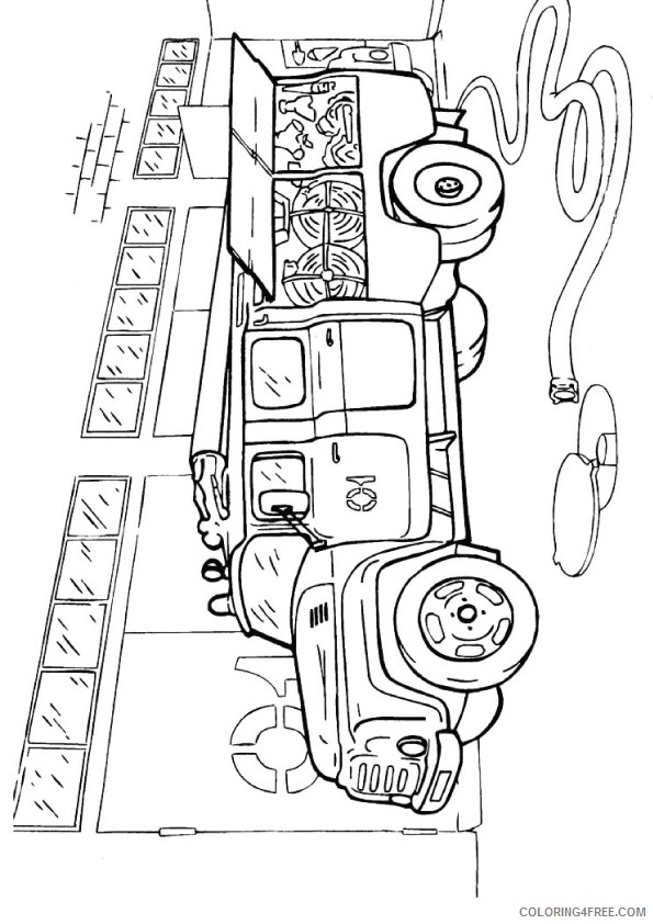 firefighter coloring pages fire department Coloring4free