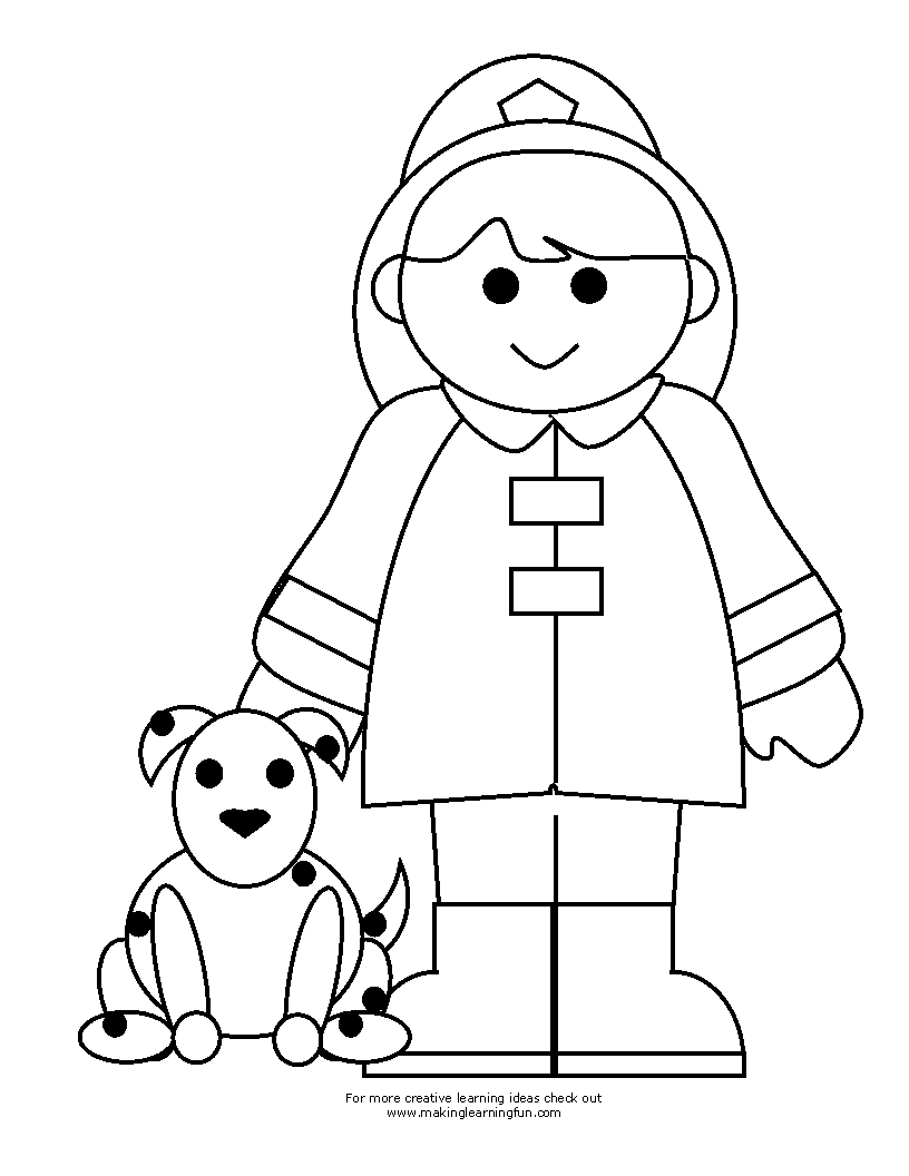 firefighter coloring pages for toddler Coloring4free