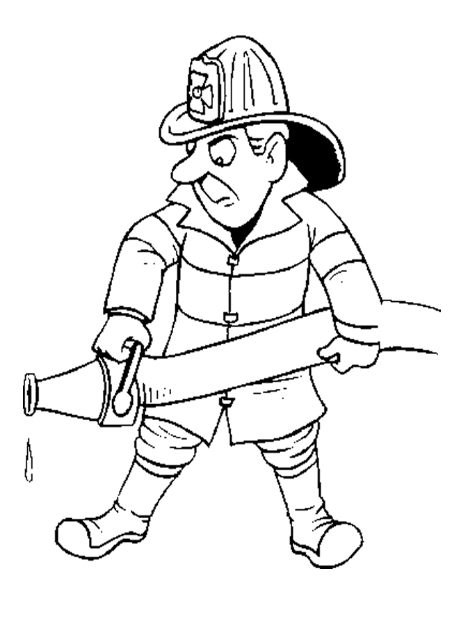 firefighter coloring pages free printable Coloring4free