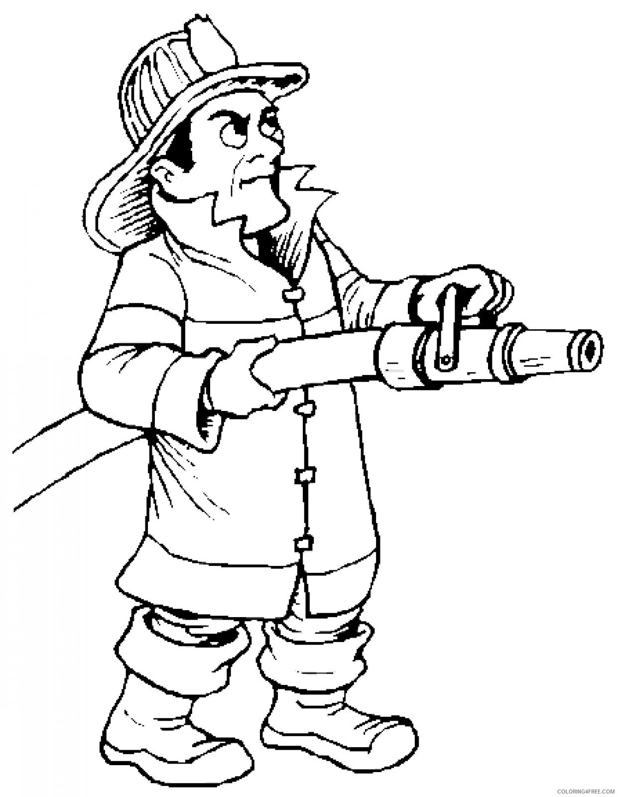 firefighter coloring pages free to print Coloring4free
