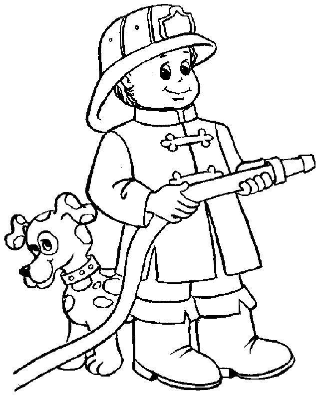 firefighter coloring pages with dalmatian Coloring4free