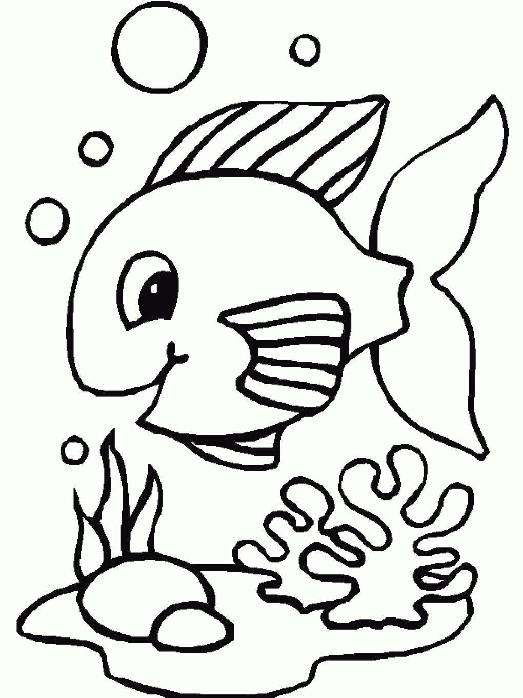 fish coloring pages for toddler Coloring4free