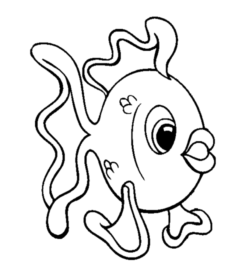 fish coloring pages goldfish Coloring4free